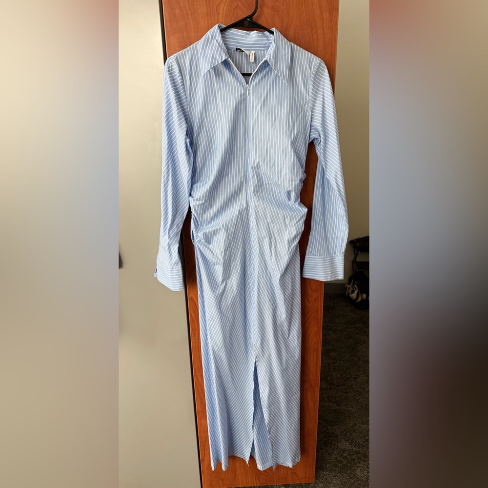 ASOS Blue Striped Maxi Dress